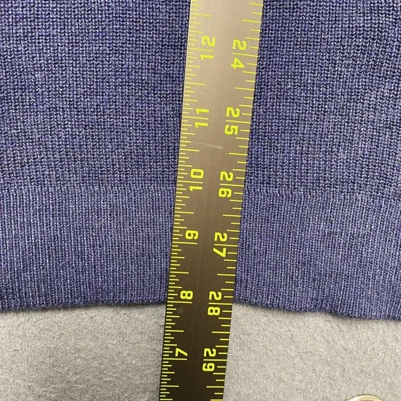 Tommy Bahama Sweater Mens‎ XL Blue 1/2 Zip Mock Neck Reversible Pima Cotton Knit - Picture 10 of 11